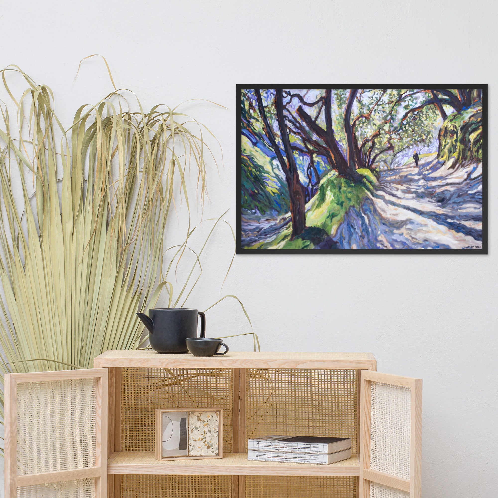 Munch Goes To Griffith Park - Print - Framed